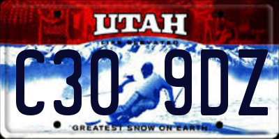 UT license plate C309DZ