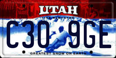 UT license plate C309GE