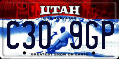 UT license plate C309GP