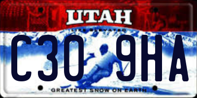 UT license plate C309HA