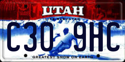 UT license plate C309HC