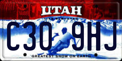 UT license plate C309HJ