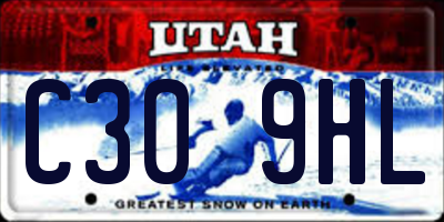 UT license plate C309HL