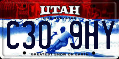 UT license plate C309HY