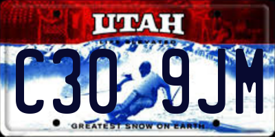 UT license plate C309JM