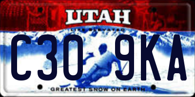 UT license plate C309KA