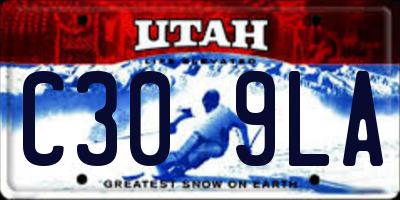 UT license plate C309LA