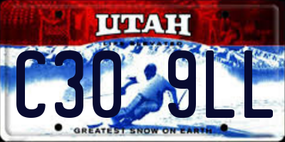 UT license plate C309LL