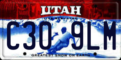 UT license plate C309LM