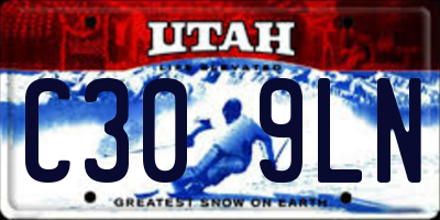 UT license plate C309LN