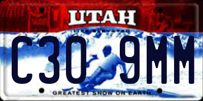 UT license plate C309MM