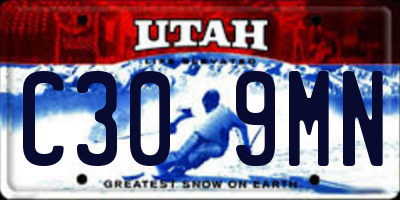UT license plate C309MN