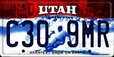 UT license plate C309MR
