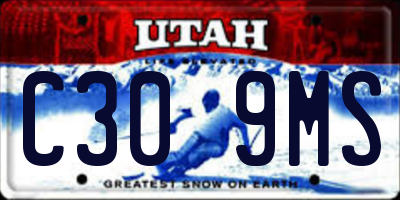 UT license plate C309MS