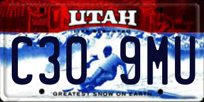 UT license plate C309MU