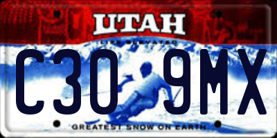 UT license plate C309MX
