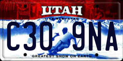 UT license plate C309NA