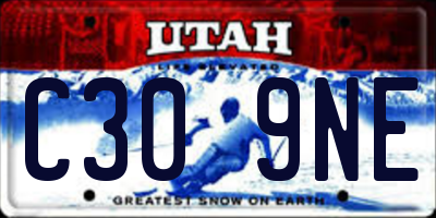 UT license plate C309NE