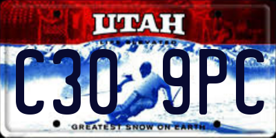 UT license plate C309PC