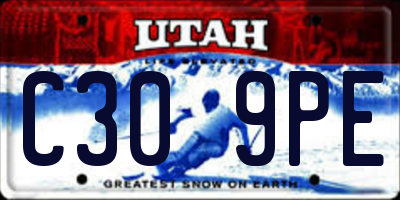 UT license plate C309PE