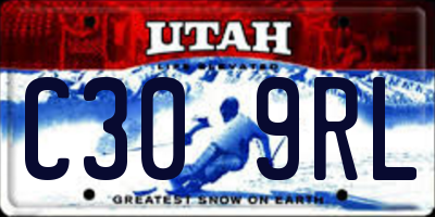 UT license plate C309RL