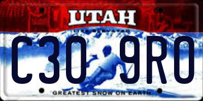 UT license plate C309RO