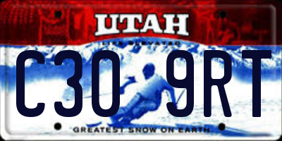 UT license plate C309RT