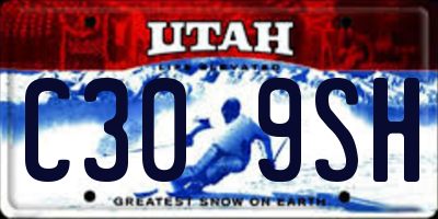 UT license plate C309SH