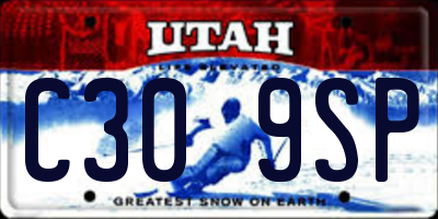 UT license plate C309SP