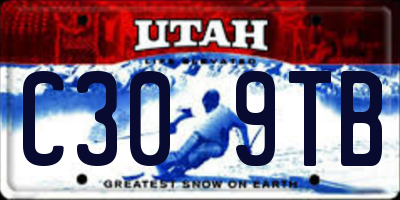UT license plate C309TB