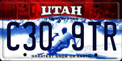 UT license plate C309TR