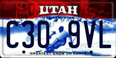 UT license plate C309VL