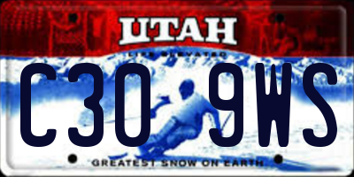 UT license plate C309WS