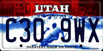UT license plate C309WX