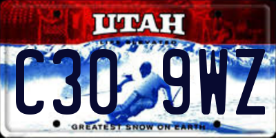 UT license plate C309WZ