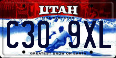 UT license plate C309XL