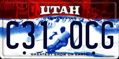 UT license plate C310CG