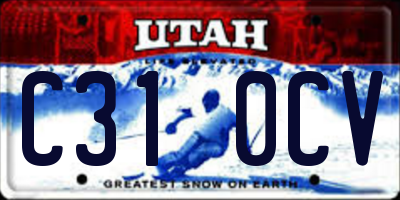 UT license plate C310CV