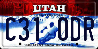 UT license plate C310DR