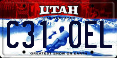 UT license plate C310EL