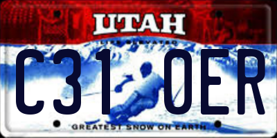 UT license plate C310ER
