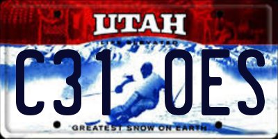 UT license plate C310ES