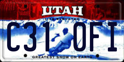 UT license plate C310FI