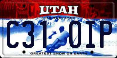 UT license plate C310IP