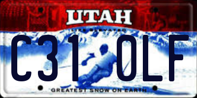 UT license plate C310LF