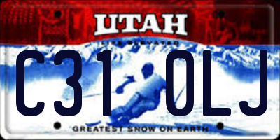 UT license plate C310LJ