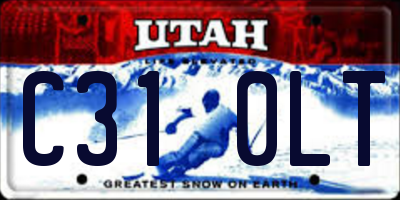 UT license plate C310LT