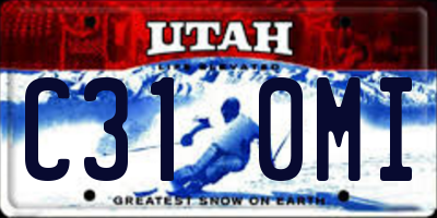 UT license plate C310MI