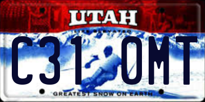 UT license plate C310MT