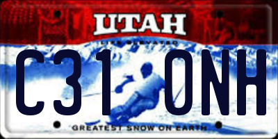 UT license plate C310NH